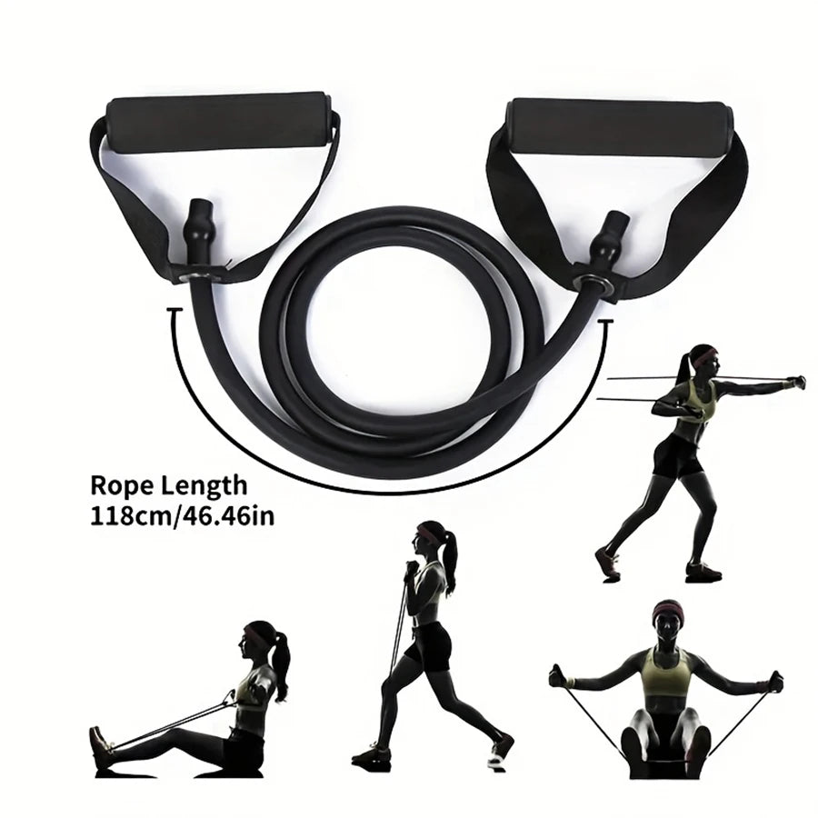 4-Level Resistance Band Set with Handles- Home & Travel Workout