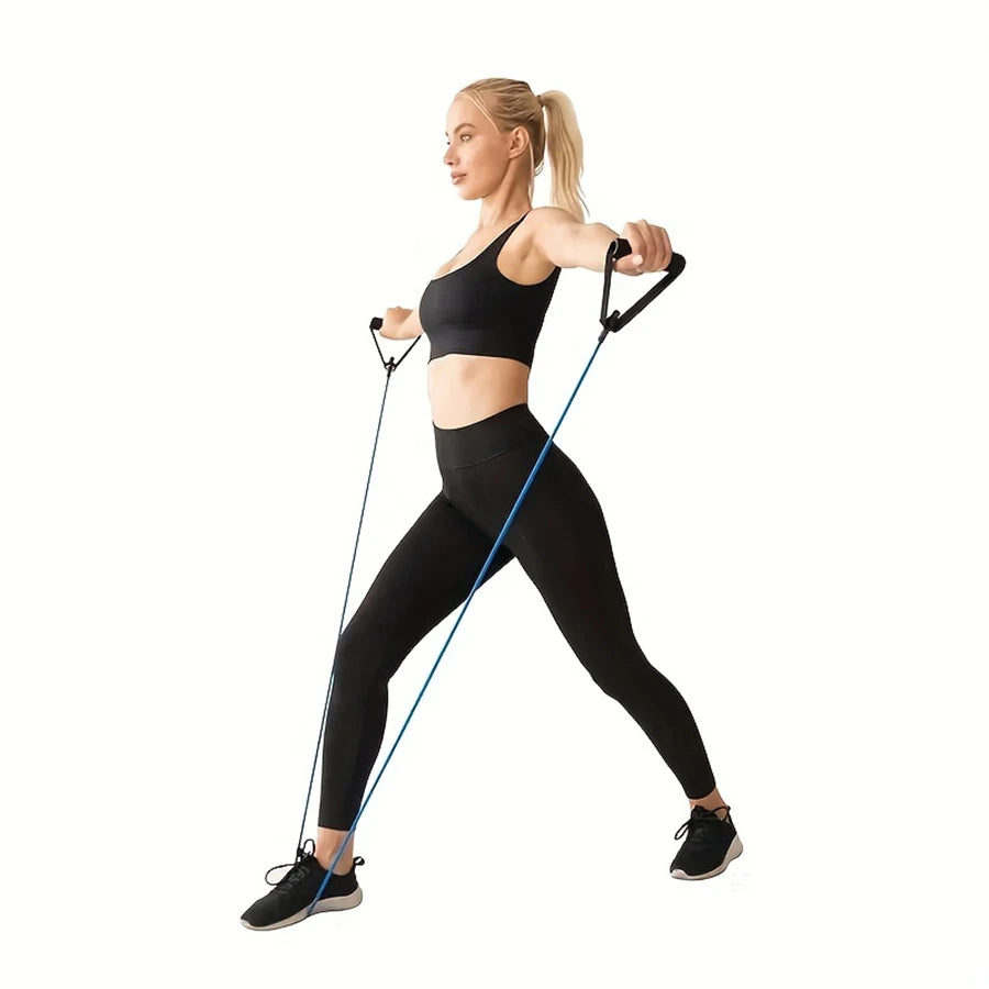 4-Level Resistance Band Set with Handles- Home & Travel Workout