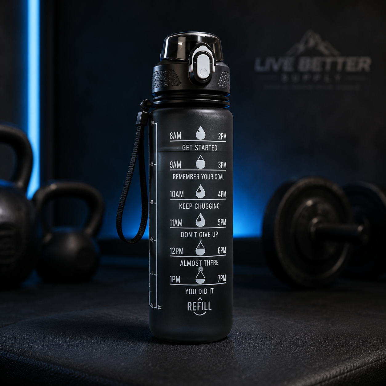 27oz Motivational Sports Water Bottle